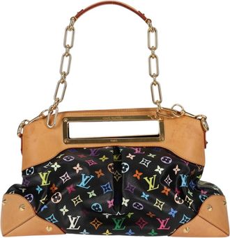 Louis Vuitton Judy Black Canvas Shoulder Bag (Pre-Owned)
