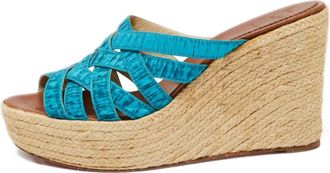 Christian Louboutin Sandali con zeppa 110mm - Blu