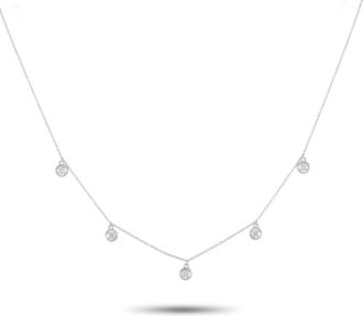 Luxury Bazaar 14K White Gold 0.25ct Diamond Necklace NK01630-W