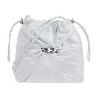 Diesel Bucket Bags, female, White, Size: ONE SIZE Shoulder Bag Scrunch-D