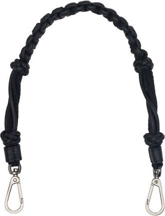 Hammitt Short Knotted Leather Strap in Noir Smooth/Gunmetal at Nordstrom
