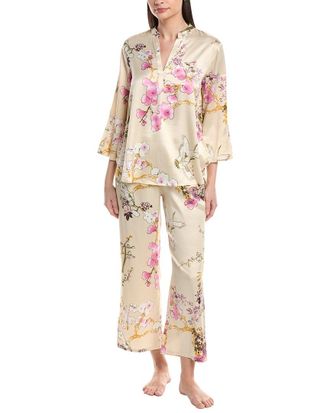 Natori 2Pc Sakura Satin Pajama Set