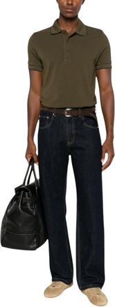 Tom Ford Green Shirt Collar Polo