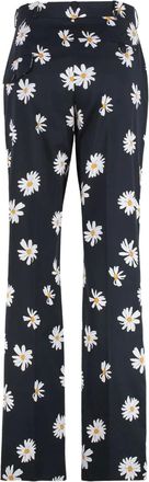 Moschino Pantaloni dritti a fiori - Nero