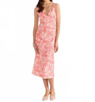 Minkpink Petal Bias Midi Dress In Pink