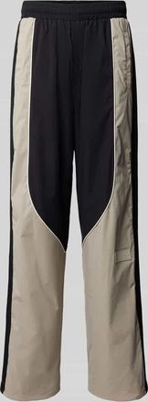 Emporio Armani Wide Leg Trainingshose mit Label-Badge Modell TRAIN 7.0 in Black, Gr&ouml;&szlig;e XL