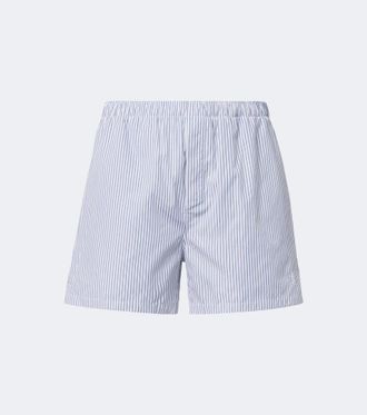 Saint Laurent Cassandre striped cotton poplin boxers