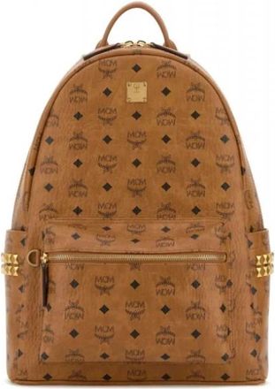 MCM Stark Rugzak - Dames - Rugzakken - Bruin - ONE Size - Leer - Tassen