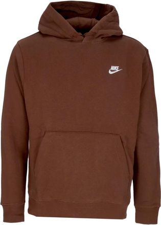 Nike Fleece Hoodie met Trekkoordcapuchon - Heren - Sportshirts - Bruin - XL - Katoen - Fitness