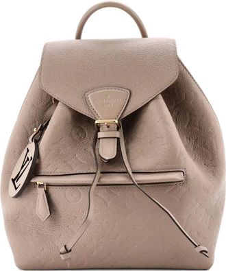 Louis Vuitton Montsouris NM Monogram Empreinte Leather PM backpack - Beige