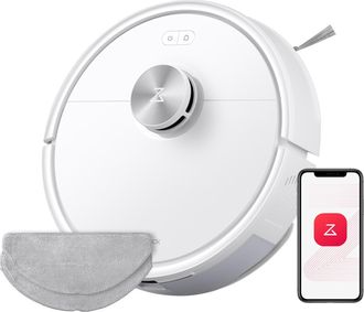 Roborock Q7 M5 Set Robot Aspirador Y Fregasuelos 2 En 1 De 10000 Pa, Robot Vacuum Con Doble Sistema Antienredos, Navegaci&oacute;n Precisense Lidar, Controlado Por Ap