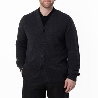 Burberry EKD Embroidered Cashmere Cardigan, Size Large