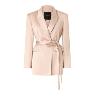 Pinko Blazers, female, Beige, Size: S Rapa Giacca Satin
