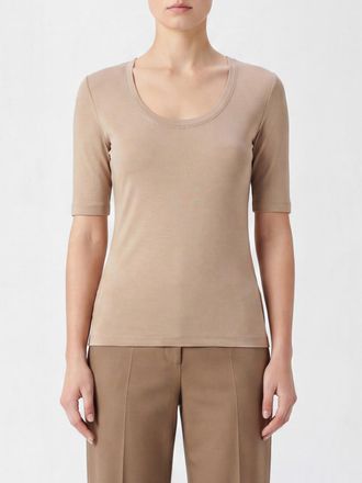 Fabiana Filippi T-shirt slim fit in cotone a maniche corte con scollo rotondo