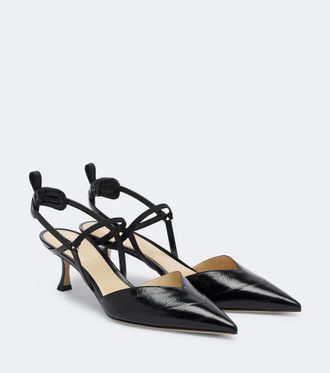 Fendi Very Colibr&igrave; leather slingback pumps