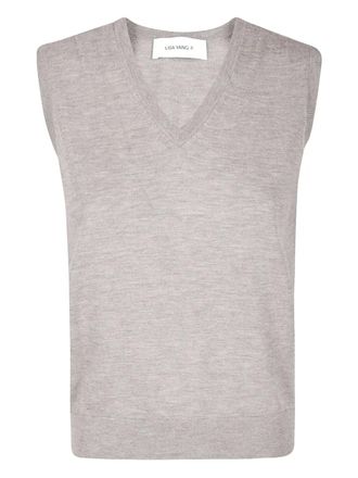 Lisa Yang Lauri V-neck top - Neutrals