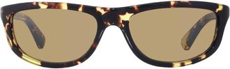 Bottega Veneta Brown Rectangular Unisex Sunglasses BV1327S 002 58