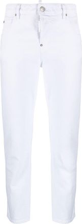 Dsquared2 cropped denim jeans - women - Cotton/Spandex/Elastane/Cotton - 40 - White