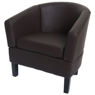 Hhg [nunca Usado] Sill&oacute;n De Sal&oacute;n Hhg-864, Sill&oacute;n Club Sill&oacute;n De C&oacute;ctel, Polipiel Certificada Mvg, Marr&oacute;n