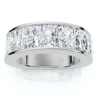 Pompeii3 7Ct Diamond Radiant Cut Mens Ring 14k Gold or Platinum