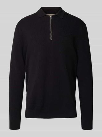 Only & Sons Regular Fit Strickpullover aus Baumwoll-Mix Modell PHIL in Black, Größe XXL