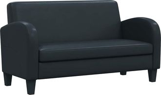 vidaXL Sof&aacute; 2 Plazas Cuero Artificial Negro Vidaxl