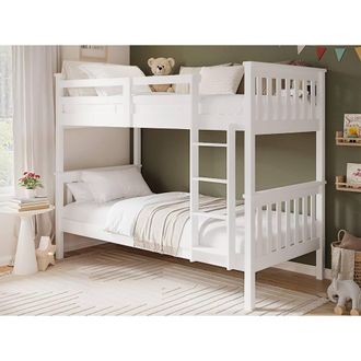 Flair Cypress Detachable Bunk Bed White | Size: Single