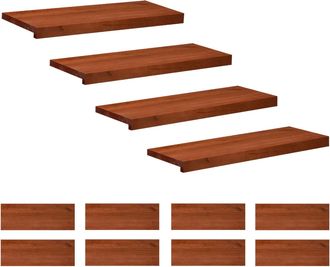 vidaXL Alfombras Para Escalones 12 Uds. 70 X 25 X 2 Cm Marr&oacute;n Vidaxl