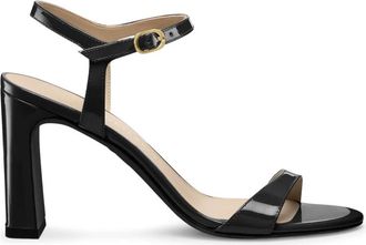 Stuart Weitzman Babette 85 - Dames - Sandalen met hakken - Zwart - 40 EU - Schoenen