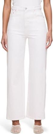 DL1961 Karmine Refined High Waist Ankle Wide Leg Jeans in White at Nordstrom Rack, Size 32