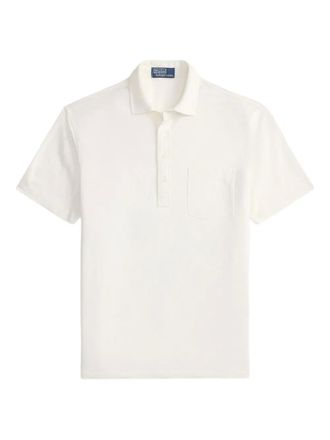 Polo Ralph Lauren pocket linen piqu&eacute; polo shirt - White