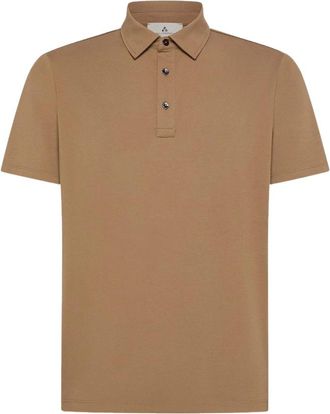 Peuterey Premi&egrave;re Polo met Drie Knopen - Heren - Polos - Bruin - 3XL - Katoen - Tops