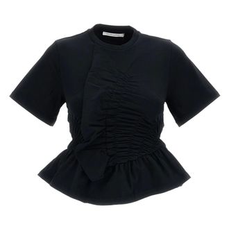 Cecilie Bahnsen Dames, Tops, Zwart, Maat: M Katoen