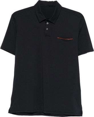 Roberto Ricci Design Polo In Dark Blue With Short Sleeves