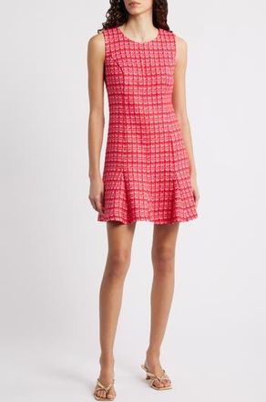 Lilly Pulitzer Enya Boucl&eacute; Fit & Flare Dress in Cranberry Red Fiesta Boucle at Nordstrom Rack, Size 14