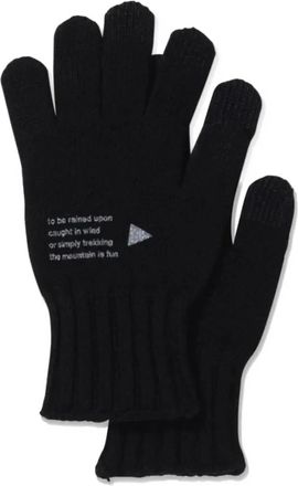 And Wander Wollen handschoenen met tekst - Zwart