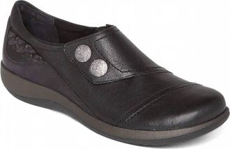 Aetrex Womens Karina Monk Strap Shoes In Black