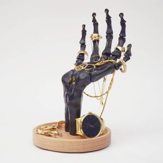 Suck UK Skeleton Hand Jewellery Tidy In Black