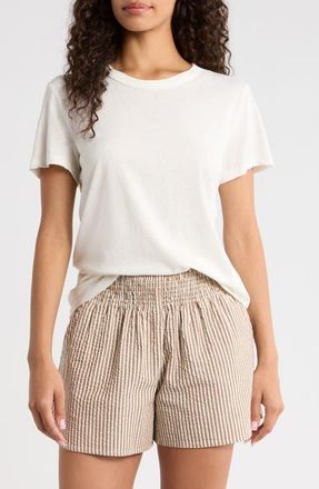 Marine Layer Tried & True Hemp & Cotton Crewneck T-Shirt in Antique White at Nordstrom, Size X-Small