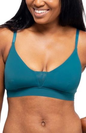 Uwila Warrior Soft Bra with Mesh in Blue Coral at Nordstrom, Size Xx-Large