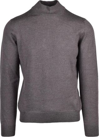 Gran Sasso Truien & Vesten, Heren, Grijs, 3Xl, Wol, Lupetto Gebreid