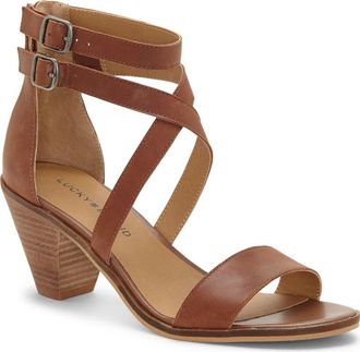 Lucky Brand Ressia Double Ankle Strap Sandal in Toffee Leather at Nordstrom Rack, Size 6.5