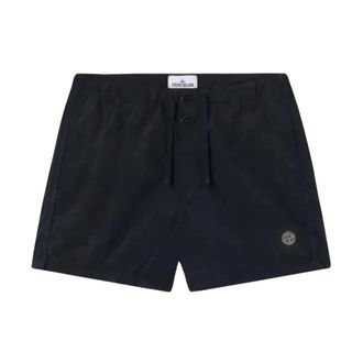 Stone Island Beachwear, male, Blue, Size: XL Nylon Metal Swim Shorts