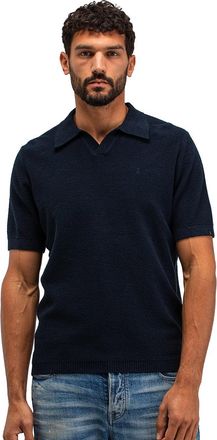 Butcher of Blue Poloshirt Butcher of Blue donkerblauw v-hals