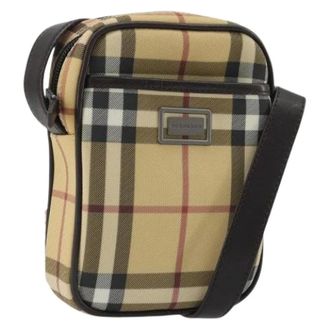 Burberry Pre-owned Cross Body Bags, female, Beige, Size: ONE SIZE Pre-owned PVC Shoulder Bag