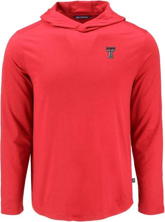 Cutter & Buck Mens Texas Tech Long Sleeve Performance Hoodie In Red