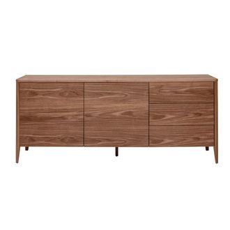 Miliboo Aparador Vintage Con 2 Puertas Y 3 Cajones Nogal 180 Cm Benja