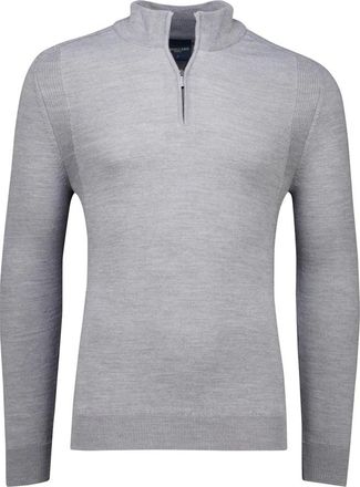 Cavallaro Truien & Vesten, Heren, Grijs, XL, Wol, Palio Half Zip Sweater