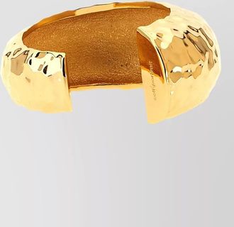 Self Portrait hammered open cuff bracelet polished finish