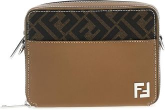 Fendi Light Brown FF crossbody Bag